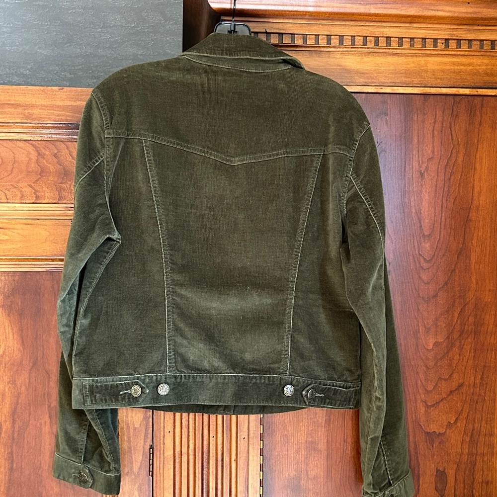 Willi Smith Olive Green Women Corduroy Jacket, Size M - Picture 14 of 16